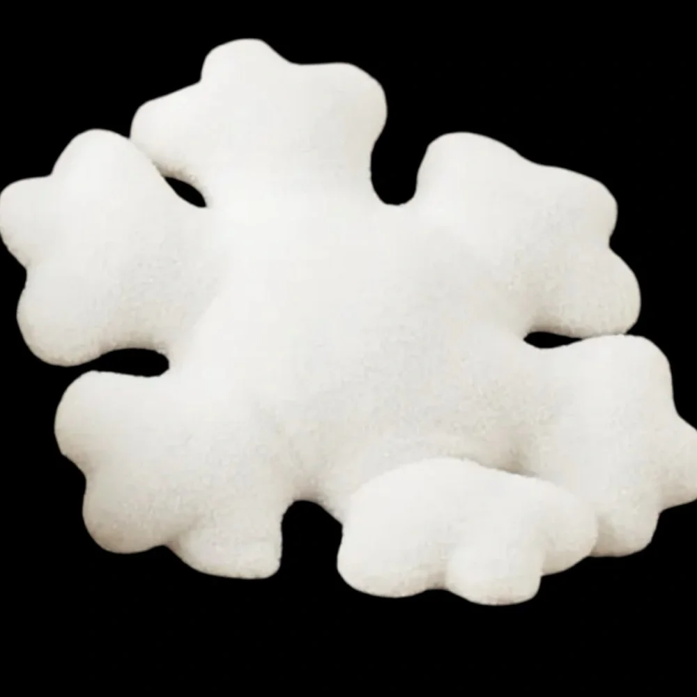 White Snowflake Throw Pillow